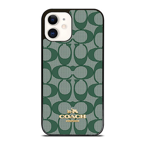 COACH NEW YORK LOGO GREEN ICONS iPhone 12 Case Cover